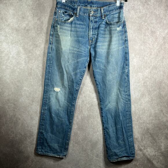 Denim & Supply Ralph Lauren Straight Jeans Men Size 32X30 Blue Medium Wash Denim